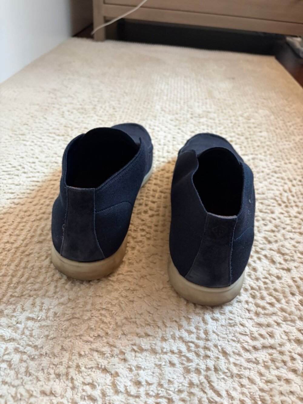 Loro Piana Open Walk Ankle Boots Navy EU 45